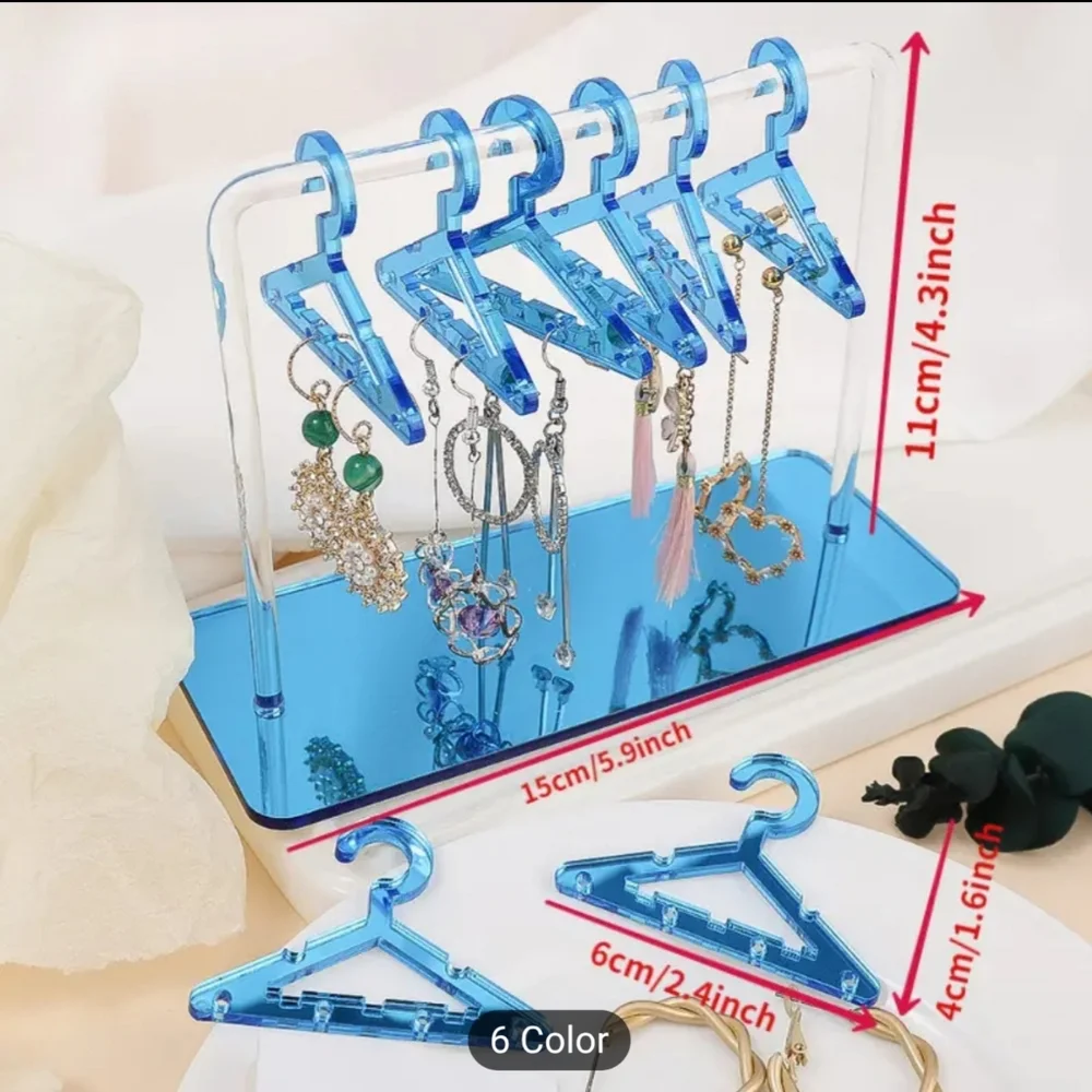 2 New Earrings Hanger Holders - Pink & Blue